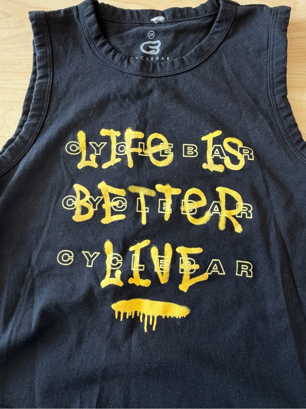 CYCLEBAR LIFE IS BETTER LIVE CROP TANK